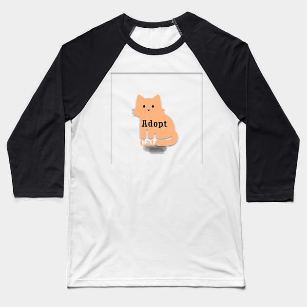 Adopt Cat Baseball T-Shirt by Lumphord-lune